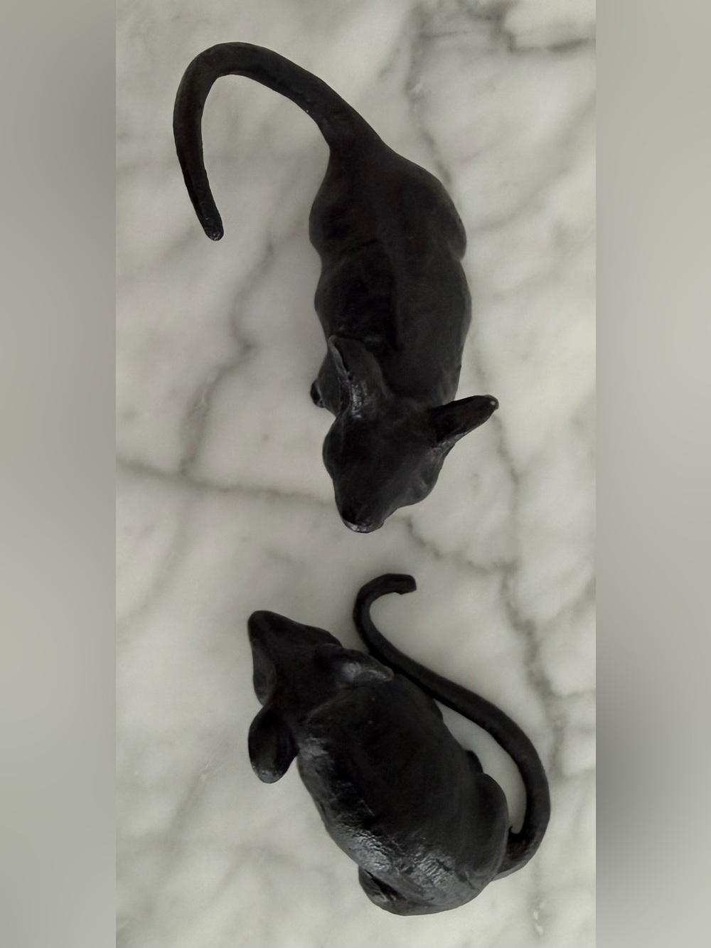 2 POTTERY BARN Halloween Thanksgiving Mice Mouse Metal Sculpted Bronze RETIRED - Picture 6 of 7